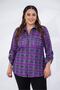 Women's Plus Size Zipper Shirt with Pocket Detail - 7