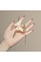 Women's Gold Metal Look Butterfly Dangle Pearl Clasp Hairpin - Luxurious Hair Accessory - 6