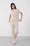 Stone Women's Modal Fabric Relax Fit Double Set Short Sleeve Casual Set - 4