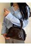 Women's Alin Model Silver Ring Detailed Hand & Shoulder Bag - 4
