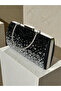 Special Design Black Silver Metal Handle Crystal Stone Double Color Pearl Silver Evening Dress Bag Wedding Engagement - 6