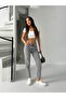 Gray Snow High Waist Front Leg Stone Accent Mom Jeans Denim Pants - 2