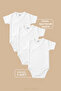 Double-Breasted Short Sleeve Baby Bodysuit |   100% Cotton