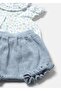 Baby Girl Ruffle Knitted Shorts Blouse Set Blue 1288 - 3