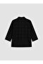 Özmarka New Season Black Square Embroidered Women's Shirt - 6