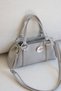 Women's Silver Ring Detailed Handbag Curved Design Stylish Daily Shoulder Bag En28 Size15 - 4