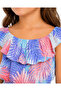 Girl's Viscose Shorts Jumpsuit Ruffled Collar Lace-Up Summer Jumpsuit - 8