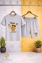 Crew Neck Ayicik Take It Black Printed T-Shirt - Shorts Set
