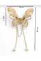Butterfly Sallantili Model Stone and Pearl Metal Clasp (Bc-1292) - 3