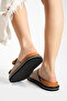 Klein Leather Women's Straw Weave Double Buckle Smoked - Gray Slippers - 4