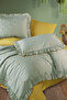 Ranforce 100% Cotton Double Duvet Cover Set with Embroidery and Ruffle Detail