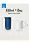 TempGuard Travel Mug 350ml Stainless Steel Insulated Coffee Cup, Leak Proof Push Button Lid, Hot & Cold Tumbler - 5