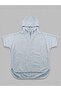 Children's Beach Poncho Soft Textured Towel Poncho Light Blue - 3