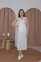 Ecru Lace Design Strappy Cotton Maternity Nightgown-Set of 2 - 8