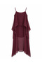 Wine Cloak Detailed Dress