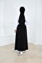 Elastic Waist Pocketed Tencel Skirt Black - 4
