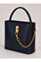 Women's Rovelle Chain Detailed Navy Blue Shoulder and Handbag - 2