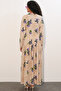 Women's Patterned Long Hijab Dress 2585 - Y.Lila - 7