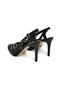 Blair Black Color Mesh Women's Heeled Shoes - 8