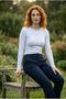 Women's 2-Pack Black & White Long Sleeve Crew Neck Cotton Lycra Stretchy Body T-Shirt Set Casual Basic Wear M-3Xl - 3
