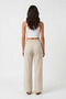 Women's Wide Leg Elastic Waist 100% Cotton Muslin Palazzo Trousers - 2