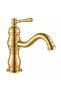 Gold Antique Lavatory Faucet – Classic Retro Single Handle Bathroom Faucet - 2