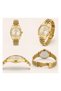 33 mm Gold Color Metal Cord Minimal Women Wrist Watch - 2