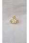 Mini Metal Clasp with Zircon Stone and Daisy 2.5 cm 1 Piece - 3