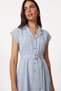 Belted Modal Shirt Dress Lub0360 Sky Blue - 2
