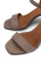 Women's Genuine Leather Stone Heeled Shoes - 3