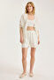 Embroidered Motif Cotton Shorts