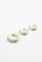 Glb-stl41414 3-piece enamel flower earring - turquoise - 2