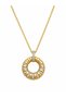 Gold Hoop Necklace with Zircon Stone Detail – Stylish Women's Necklace in Stainless Steel