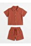 Boy's Cotton Tile Muslin Shirt Shorts Set - 4