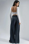 Women's Anthracite Skirt-Looking Loose-Legged Trousers - 3