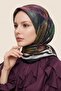 Asymmetrical Square Pattern Black Soft Cotton Scarf