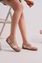 Women's Cream Buckle Mary Jane Casual Sports Ballerina Shoes - 2