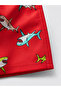 Boys' Colorful Shark Printed Swim Shorts with Zipper Pockets - 4