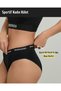 Women's Organic Cotton 5-Piece Elastic Slip Panties with Writing - 2