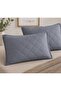 Premium 100% Cotton Gray Pillow Protector Mattress Cover Set of 2 Quilted Soft Textured - 3