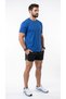 Men's Blue Sports T-Shirt Breathable Sweat-Wicking Quick-Drying Flexible Fabric Air-Permeable Material - 3