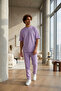 Men's Short Sleeve Oversize Combed Cotton Tracksuit Set - 5