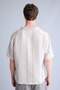 100% Cotton Premium Boxy Fit Apaş Collar Striped Short Sleeve Shirt G4153Ax26Sm - 5