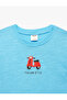 Crew Neck Short Sleeve Cotton Printed T-Shirt - 5