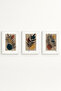 White Wooden Framed 3 Piece Set Painting Huhu483 - Triple Painting Set White Frame