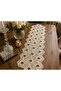 Gold Glitter Cream Lace Runner/Table-Console Cover 35X105 cm