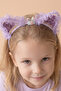 Girl's Lace Detailed Transparent Eared Crown - Sparkling Hair Accessory with Sequin Filling Inside - 6