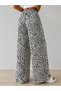 Women's Wrapped Fabric Waist Tied Woven Wide Leg Pants - 2