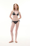 Women's Black Tie-Up Glittery Regular Waist Bikini Bottom