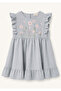 Girl's Embroidered Ruffle Dress - 2